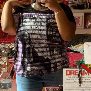 Poked-hole shirt with undershirt included